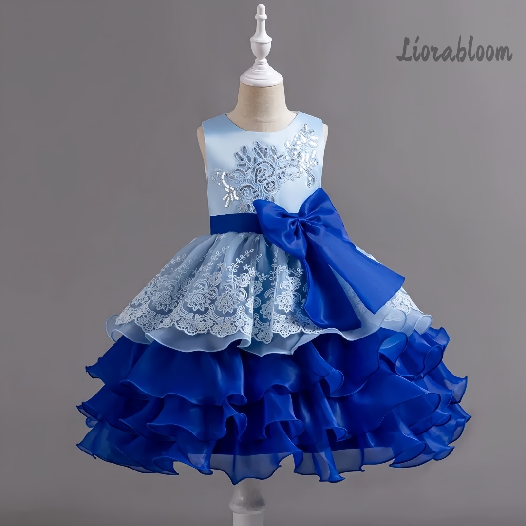 Woman Formal Wear - Girls' Dress With Large Bow Sleeveless
