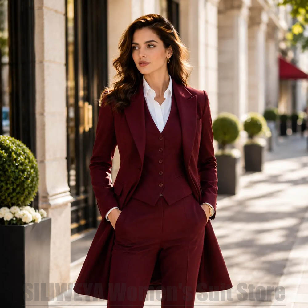 Women Formal Wear Pants - Fashion Women 3 Piece Suit Elegant