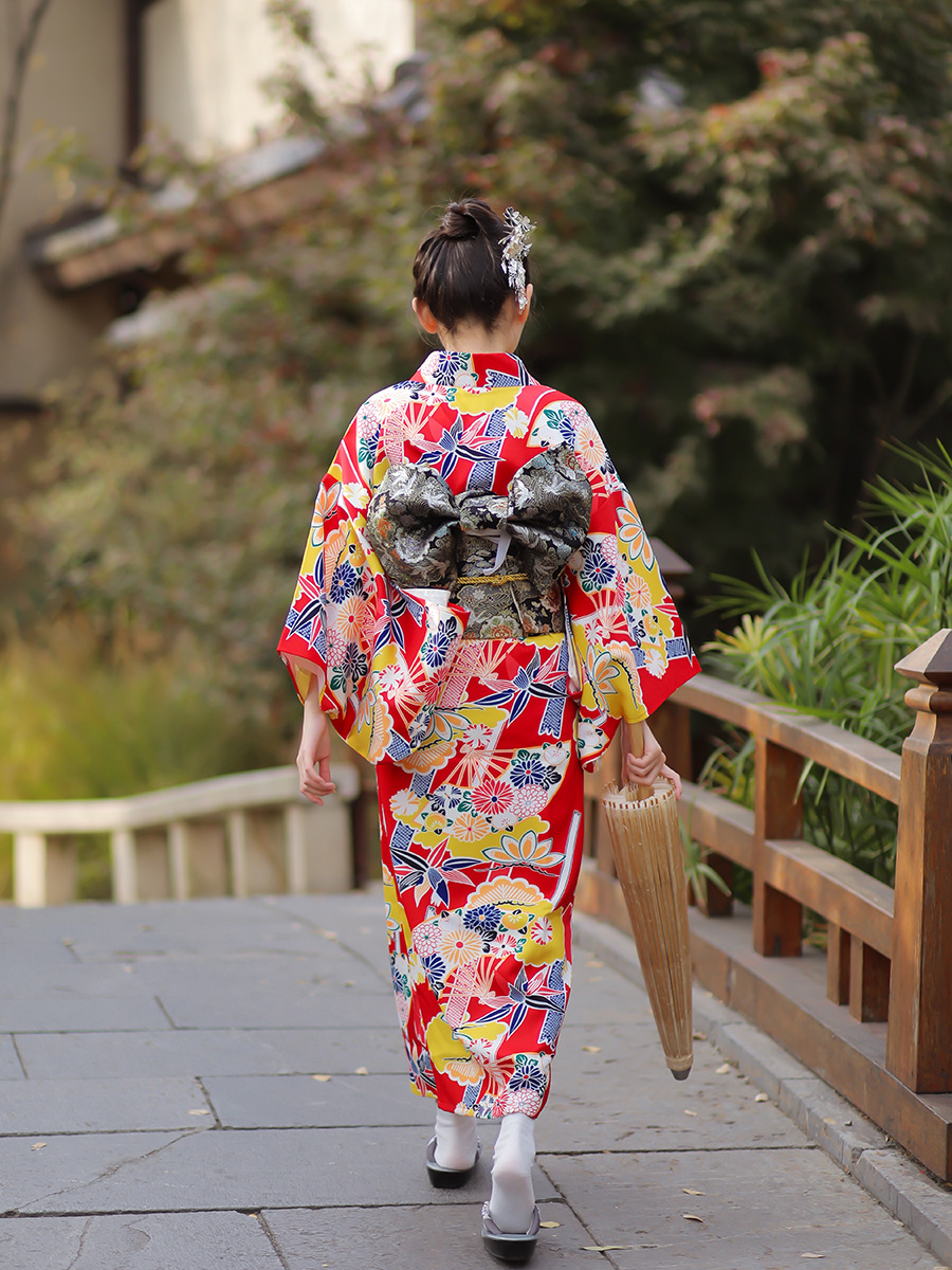 Japanese Women Formal Wear - Women's Japanese Traditional Kimono Red Modified