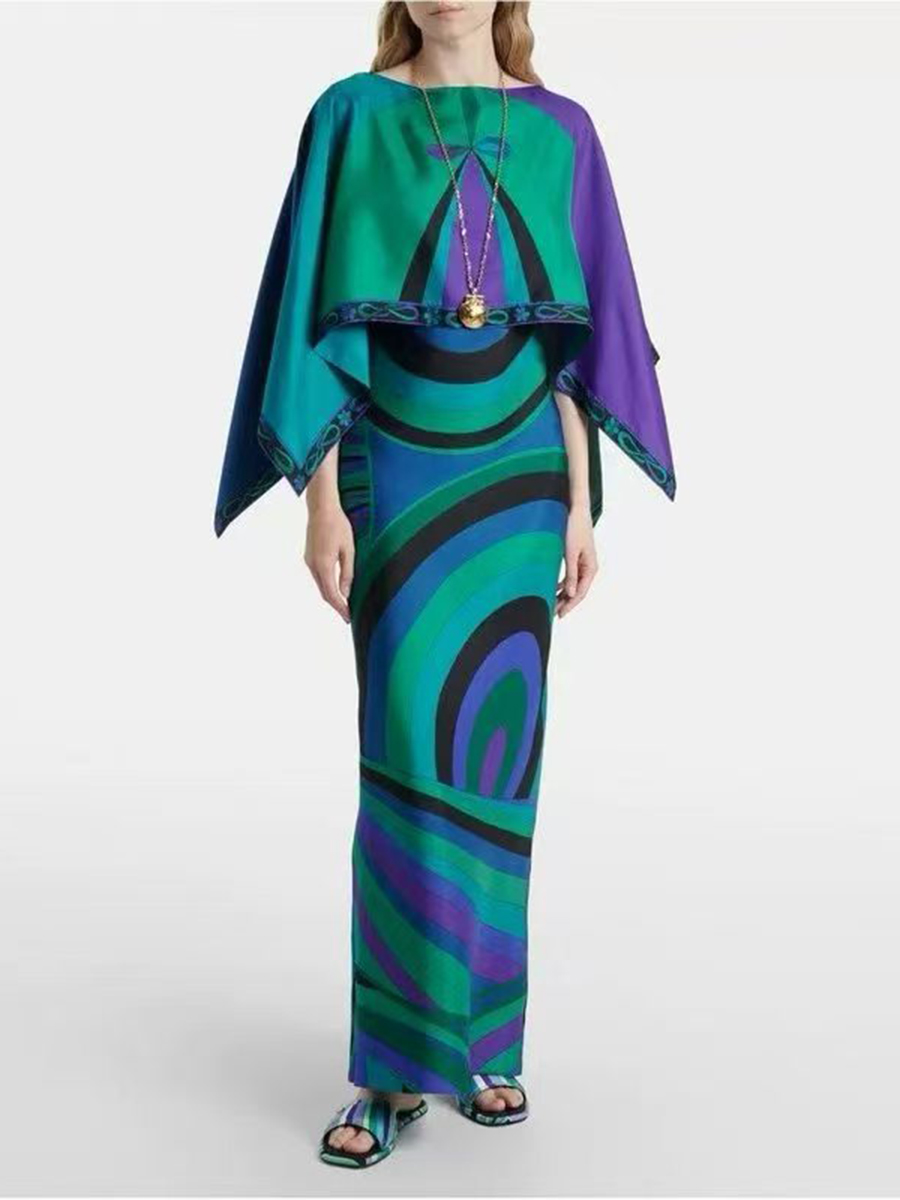 VGH Light Blue Abstract Print  - Formal Women'S Wear ulasan dan harga