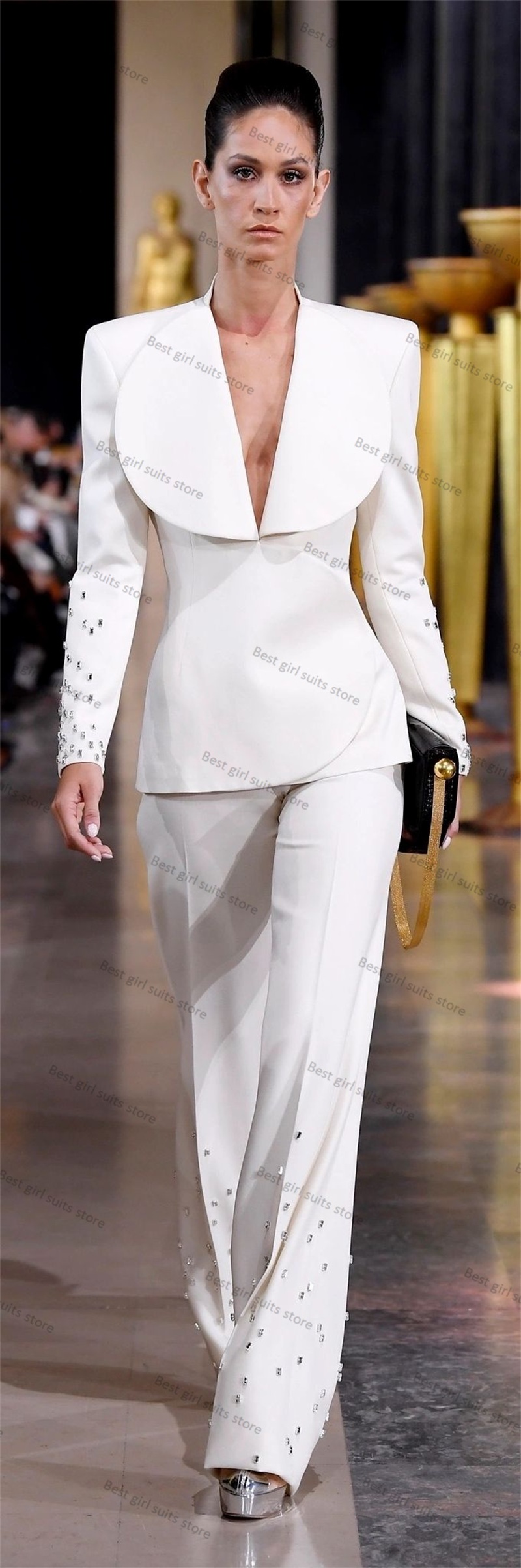 Elegant White Women Suit Set 2 - Women Formal Wear Tailor ulasan dan harga