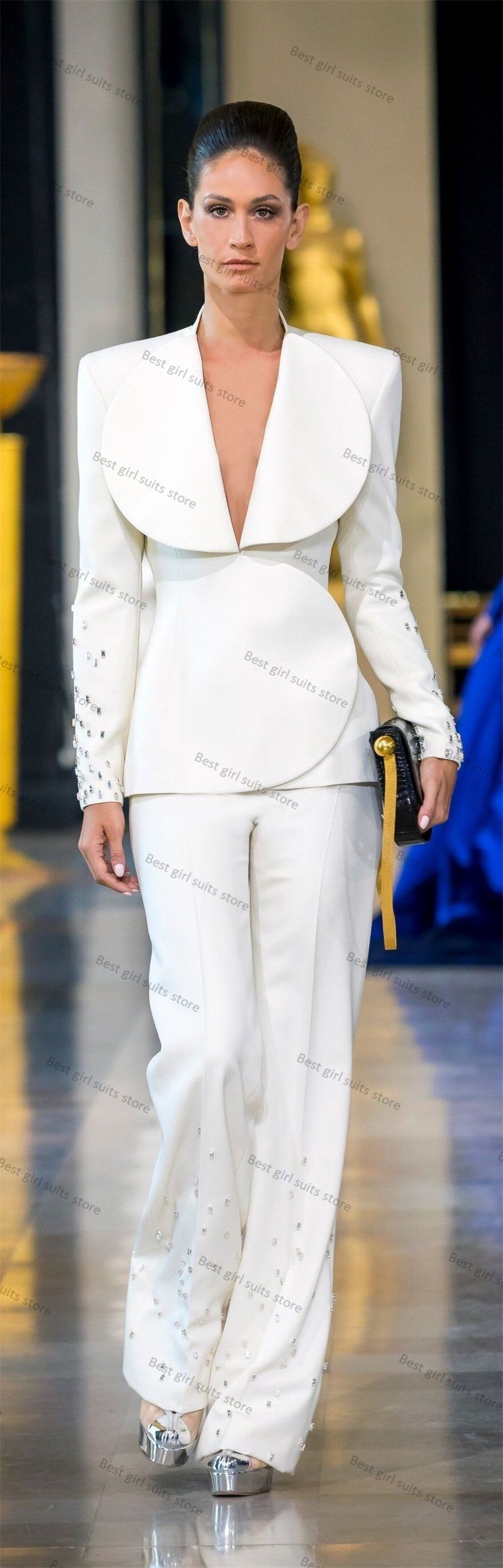 Elegant White Women Suit Set 2 - Women Formal Wear Tailor ulasan dan harga