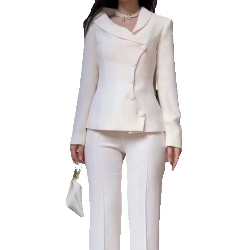 White Women Suits Set 2 Piece  - Women'S Formal Wear For A Wedding ulasan dan harga