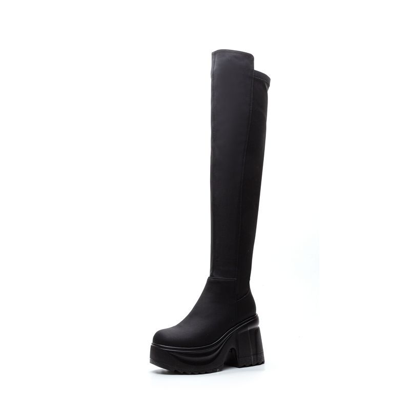 Womens Knee High Thick Sole Wi - Woman Formal Wear ulasan dan harga
