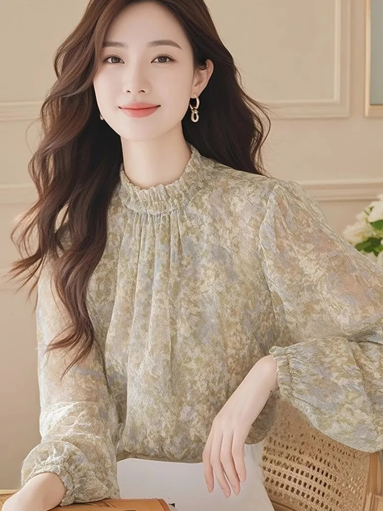 Long Sleeve Shirts Women Satin - Women Formal Wear Korean ulasan dan harga