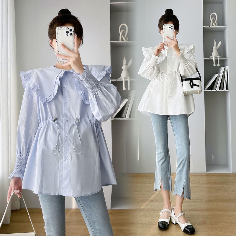 Long Sleeve Shirts Womens Cott - Women Formal Wear Korean ulasan dan harga