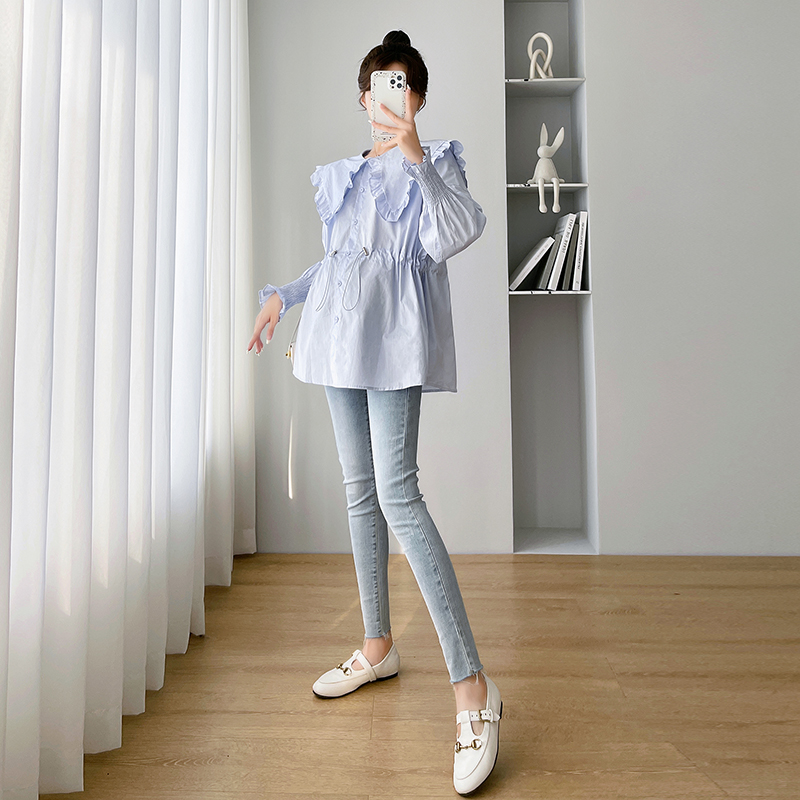 Long Sleeve Shirts Womens Cott - Women Formal Wear Korean ulasan dan harga