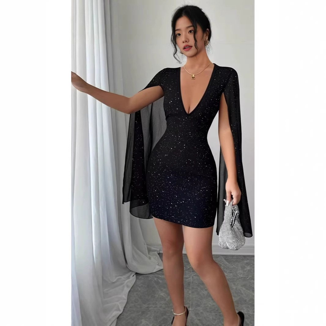 V Neck Bodycon Midi Dress Eleg - Woman Formal Wear ulasan dan harga