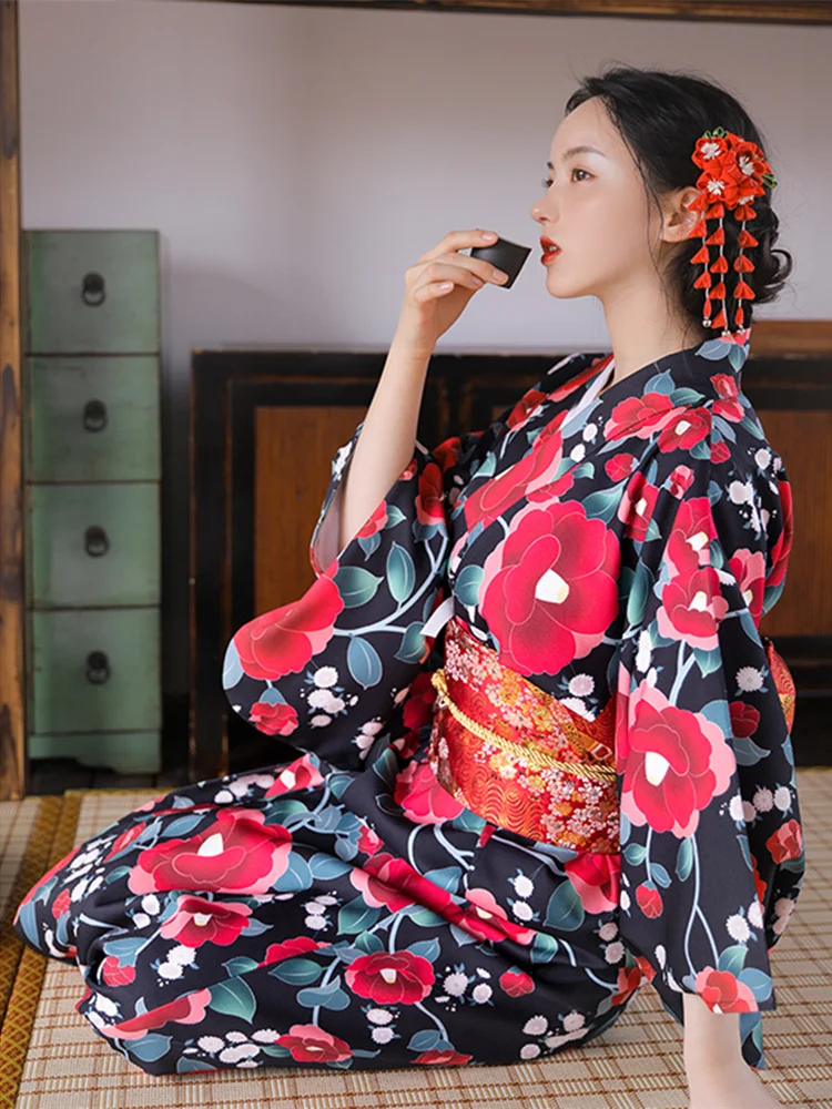 Vintage Style Women's Floral P - Japanese Women Formal Wear ulasan dan harga