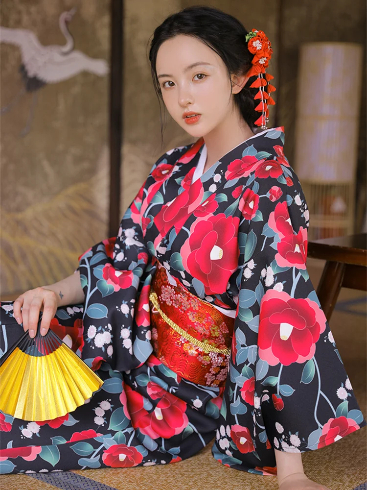 Vintage Style Women's Floral P - Japanese Women Formal Wear ulasan dan harga