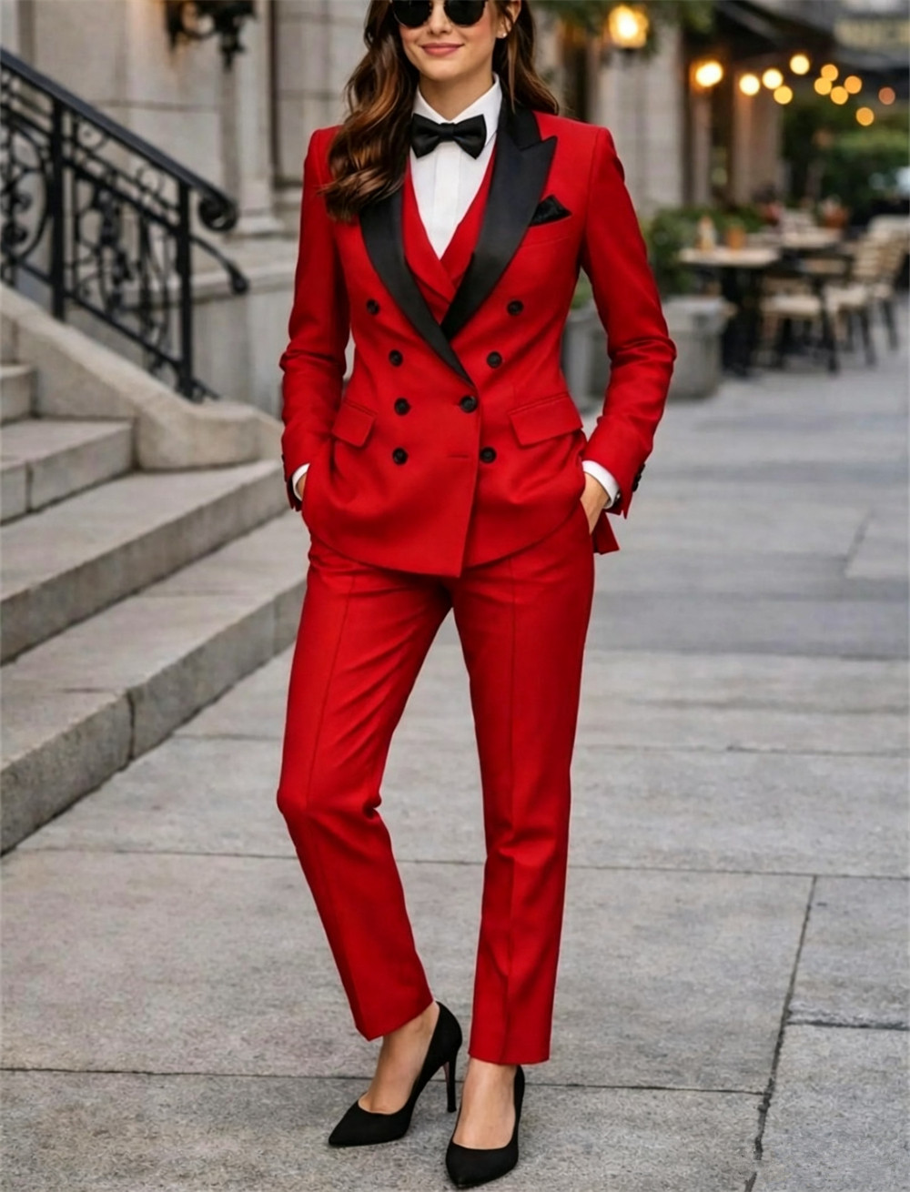 Double Breasted Women's Suits  - Women Formal Wear Tailor ulasan dan harga