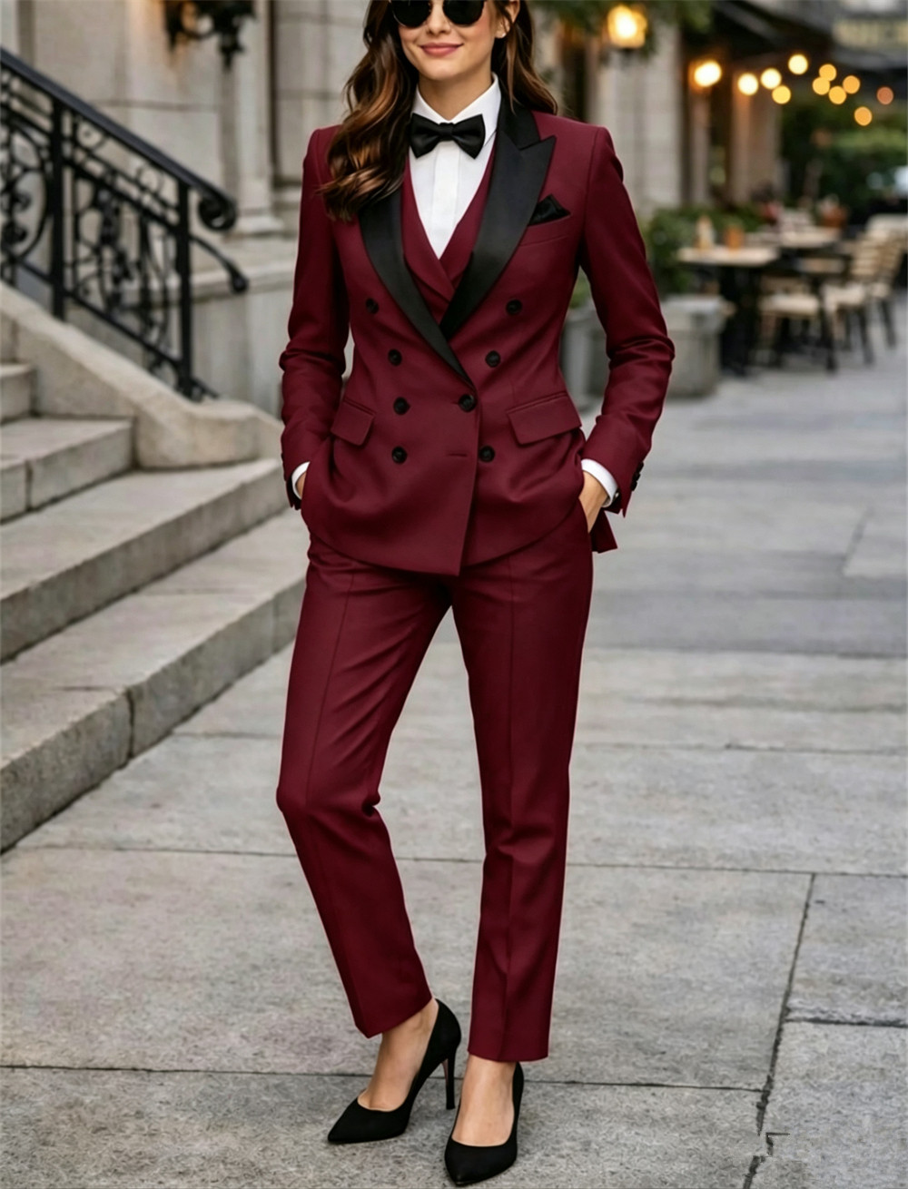 Double Breasted Women's Suits  - Women Formal Wear Tailor ulasan dan harga