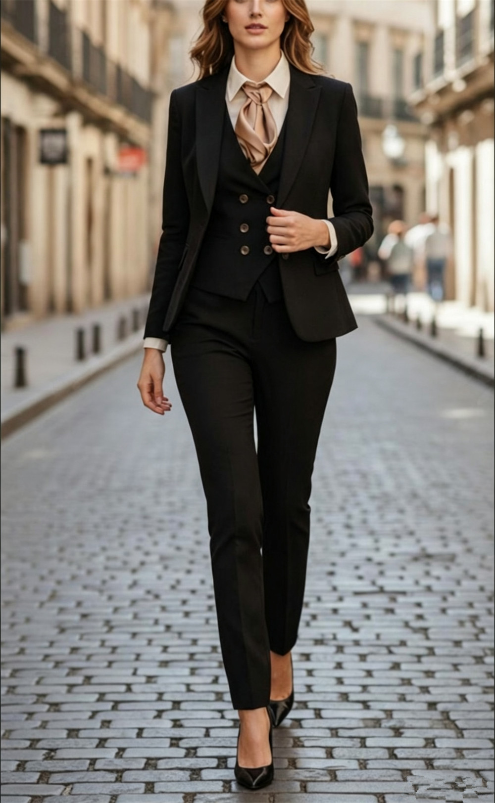 Women’s Black 3 Pieces Suit Se - Women Formal Wear Tailor ulasan dan harga