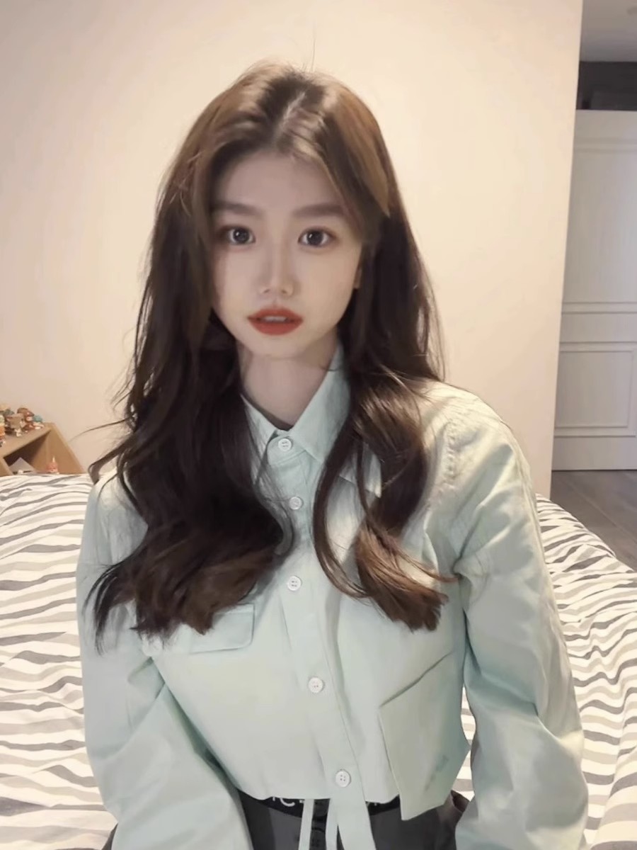 Long Sleeve Shirts Womens Stri - Women Formal Wear Korean ulasan dan harga
