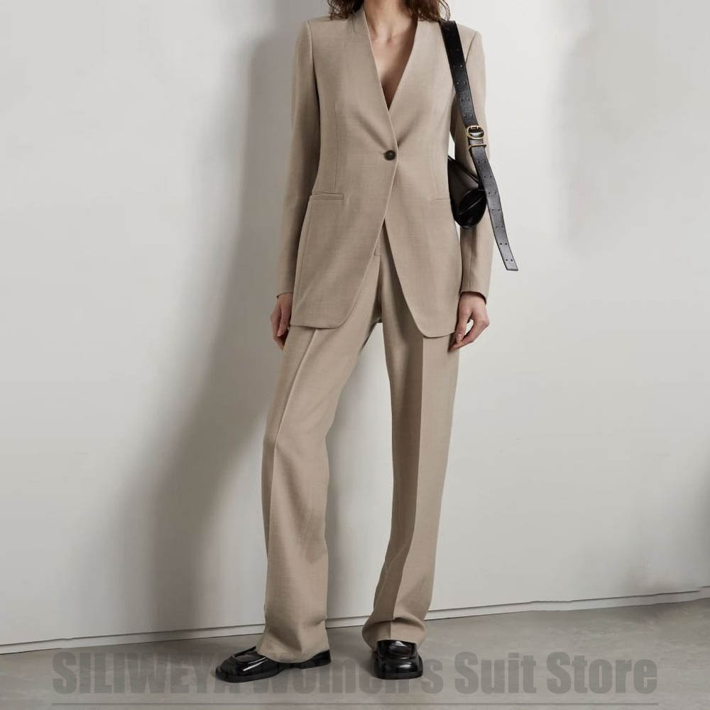 Women's Suit Fashion V Neck Si - Women Formal Wear Tailor ulasan dan harga