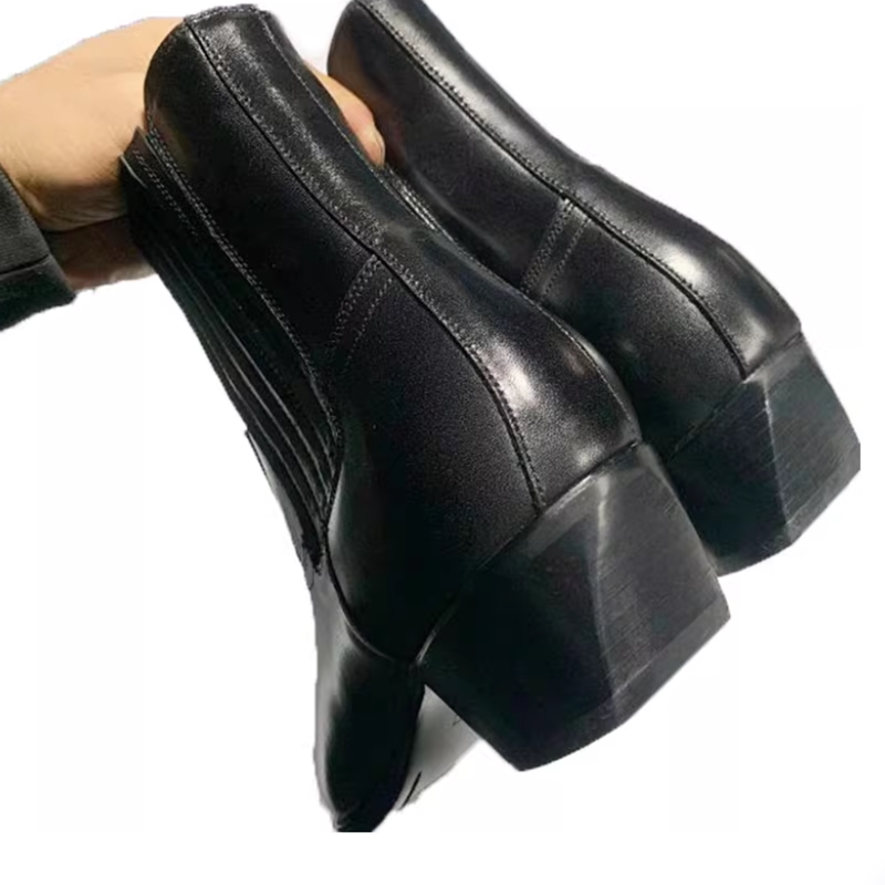 Men's Black Leather Western Ch - Women Formal Wear Western ulasan dan harga