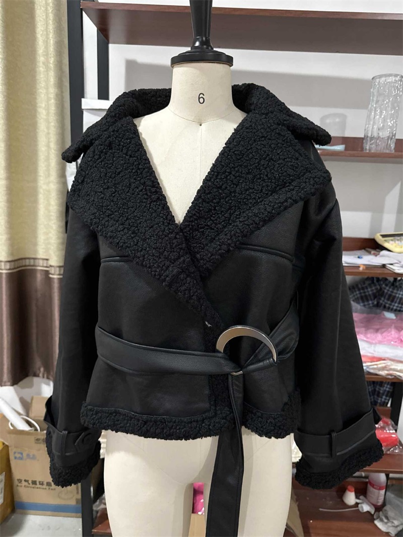 PU Leather Fur Black Women Jac - Women'S Formal Wear For A Wedding ulasan dan harga