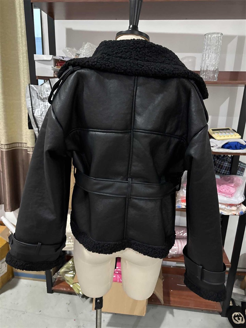 PU Leather Fur Black Women Jac - Women'S Formal Wear For A Wedding ulasan dan harga