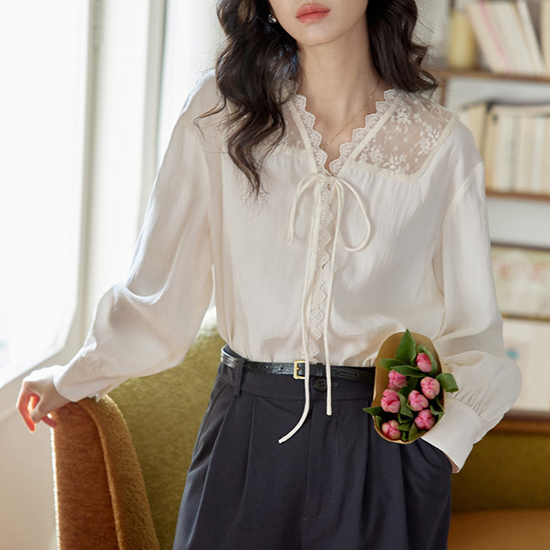 Long Sleeve Shirts Womens Sati - Women Formal Wear Korean ulasan dan harga