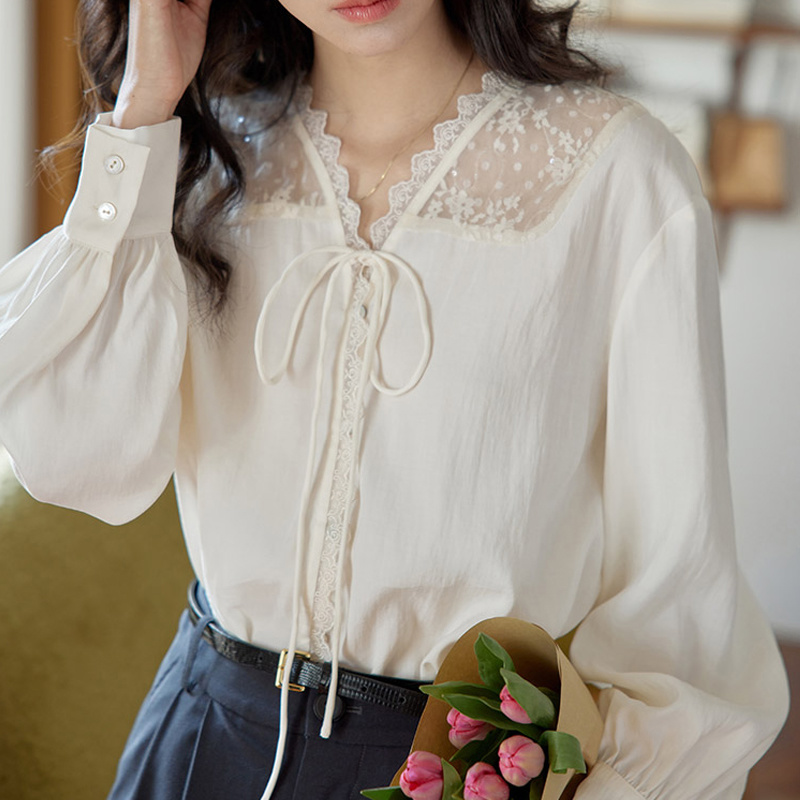 Long Sleeve Shirts Womens Sati - Women Formal Wear Korean ulasan dan harga