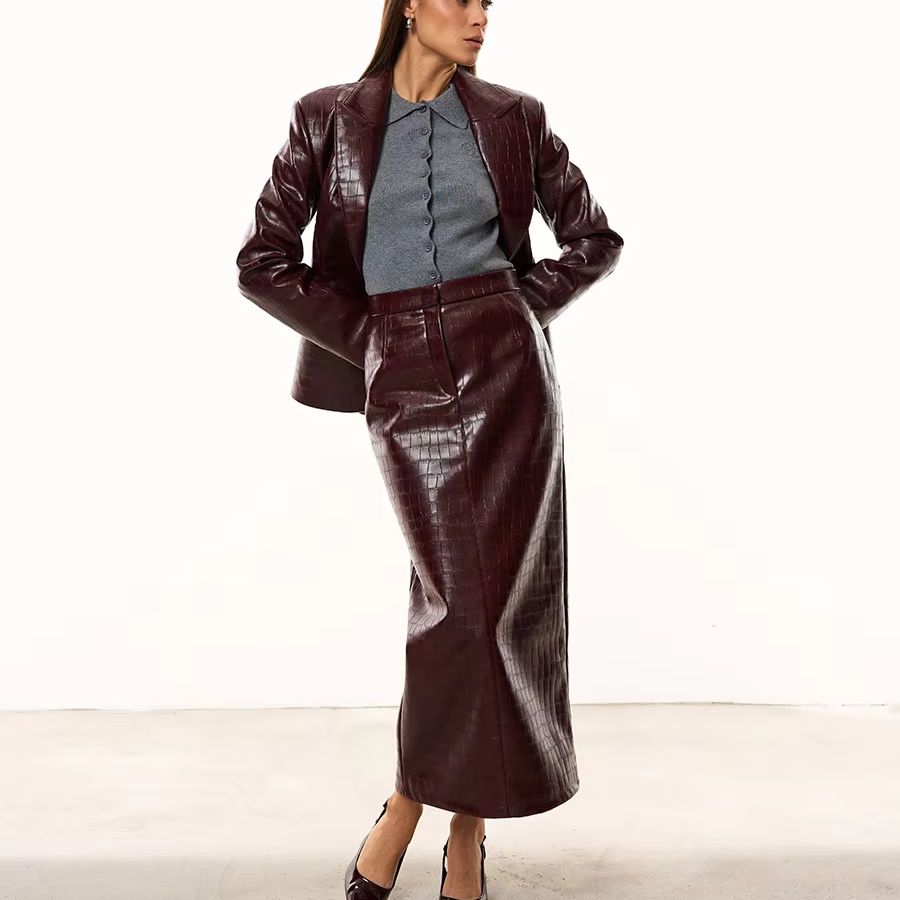 IG Women Burgundy Croc Faux Le - Woman Formal Wear ulasan dan harga