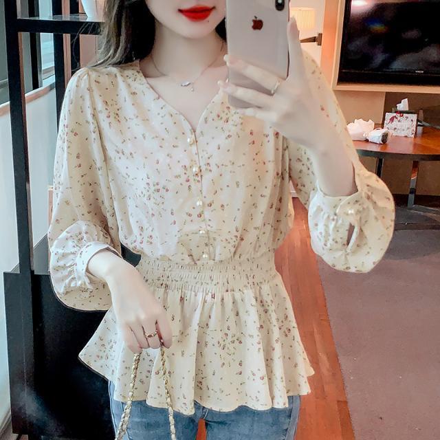 Long Sleeve Shirts Womens Plai - Women Formal Wear Korean ulasan dan harga