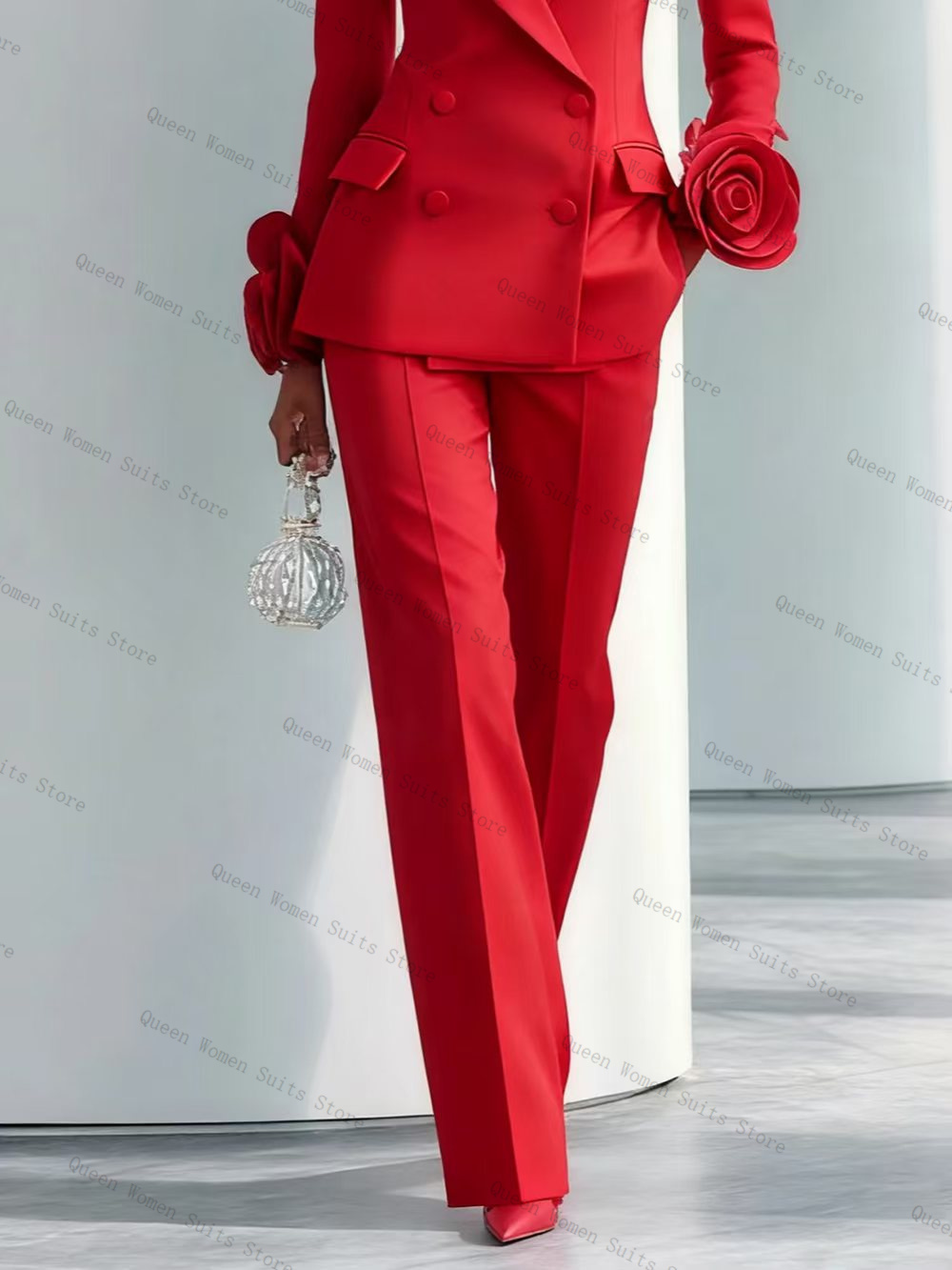 Luxury Red Women Suit Set 2 Pc - Women'S Formal Wear For A Wedding ulasan dan harga