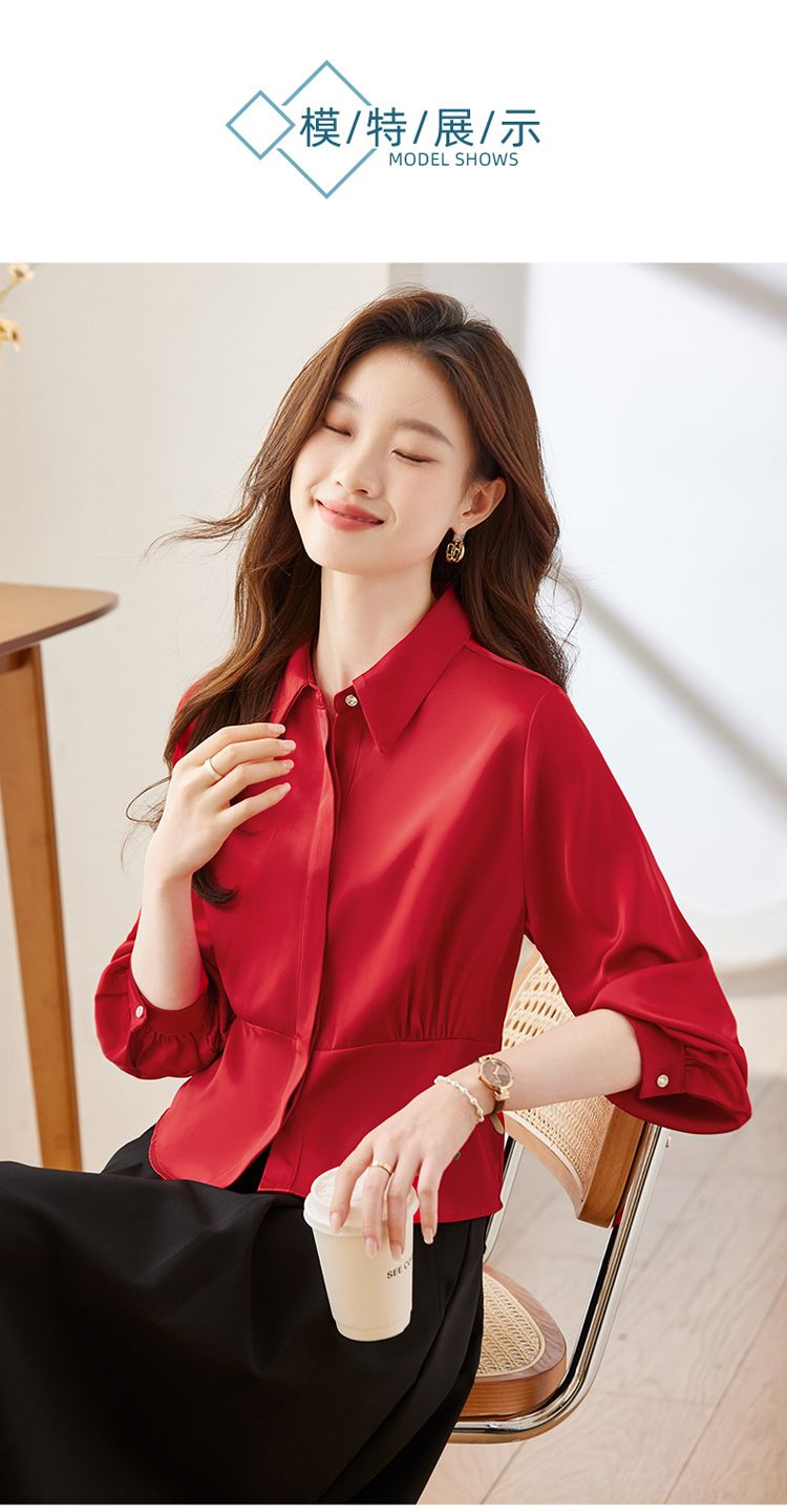 Long Sleeve Shirts Womens Cott - Women Formal Wear Korean ulasan dan harga