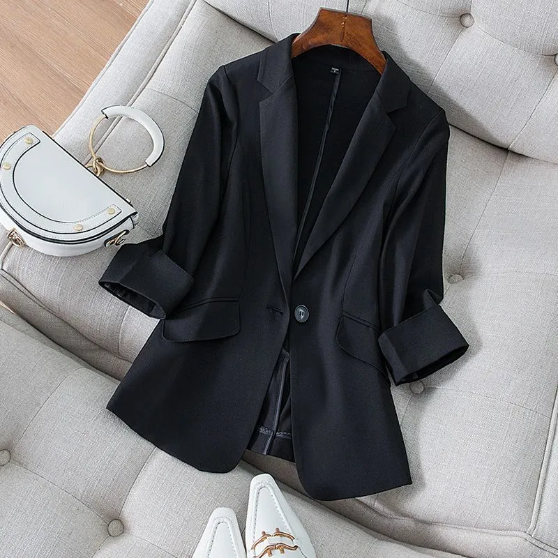 Jacket Women's Clothing Slim F - Women Formal Wear Korean ulasan dan harga
