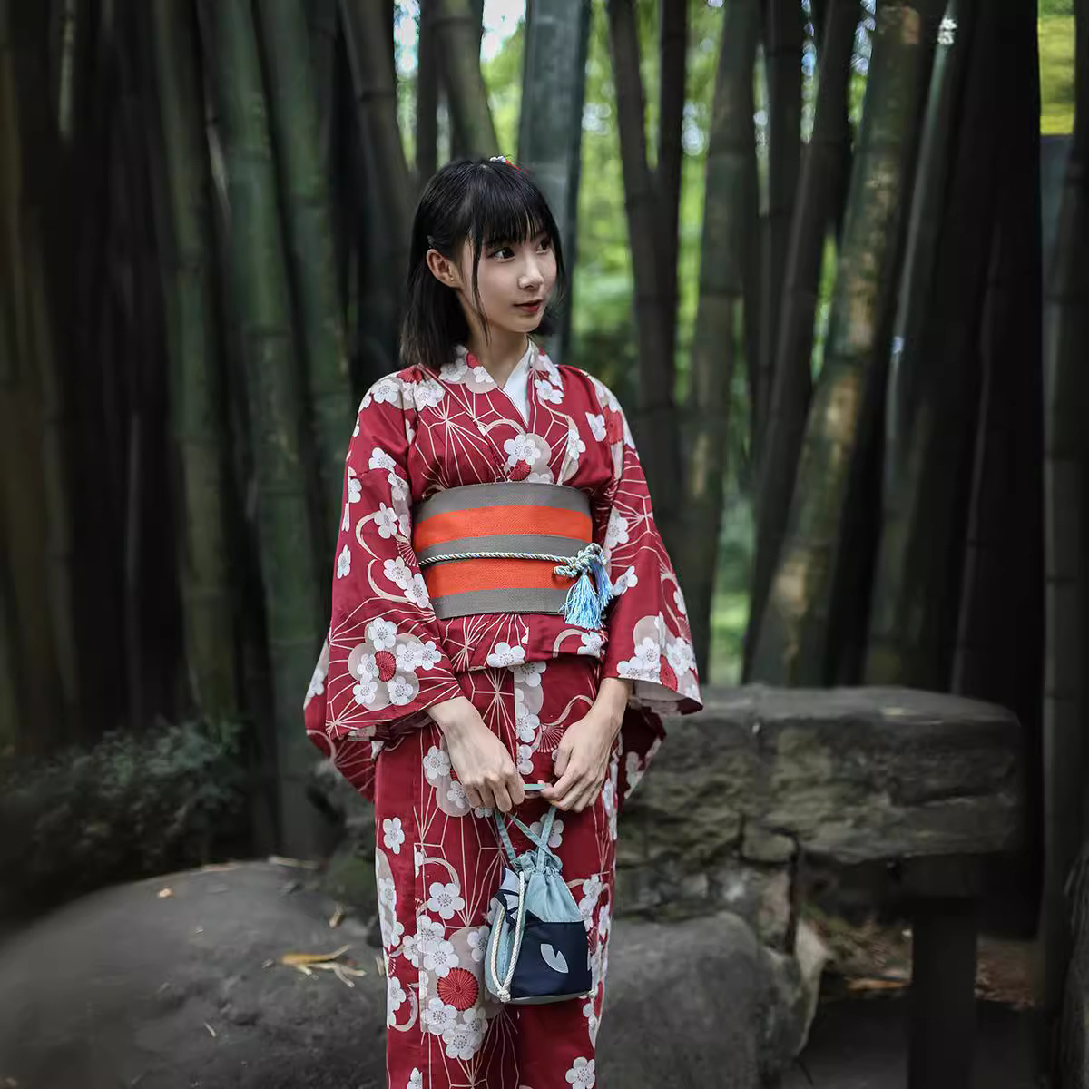 Red Japanese Yukata Kimono Fem - Japanese Women Formal Wear ulasan dan harga