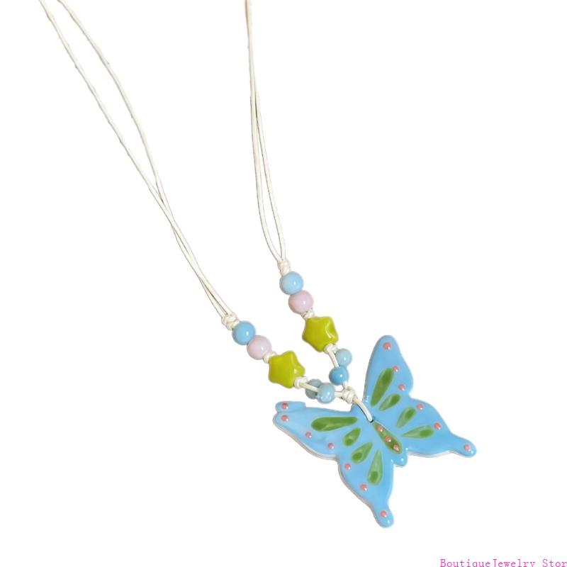 E1PE Stylish Butterfly Charm N - Unique Women'S Formal Wear ulasan dan harga