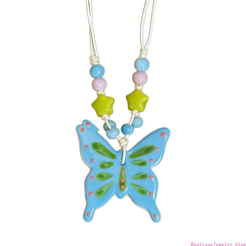 E1PE Stylish Butterfly Charm N - Unique Women'S Formal Wear ulasan dan harga