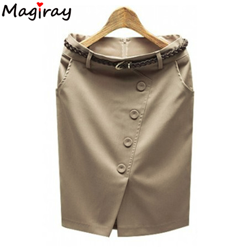 Women's Button Split Hem High  - Women Formal Wear With Skirt ulasan dan harga