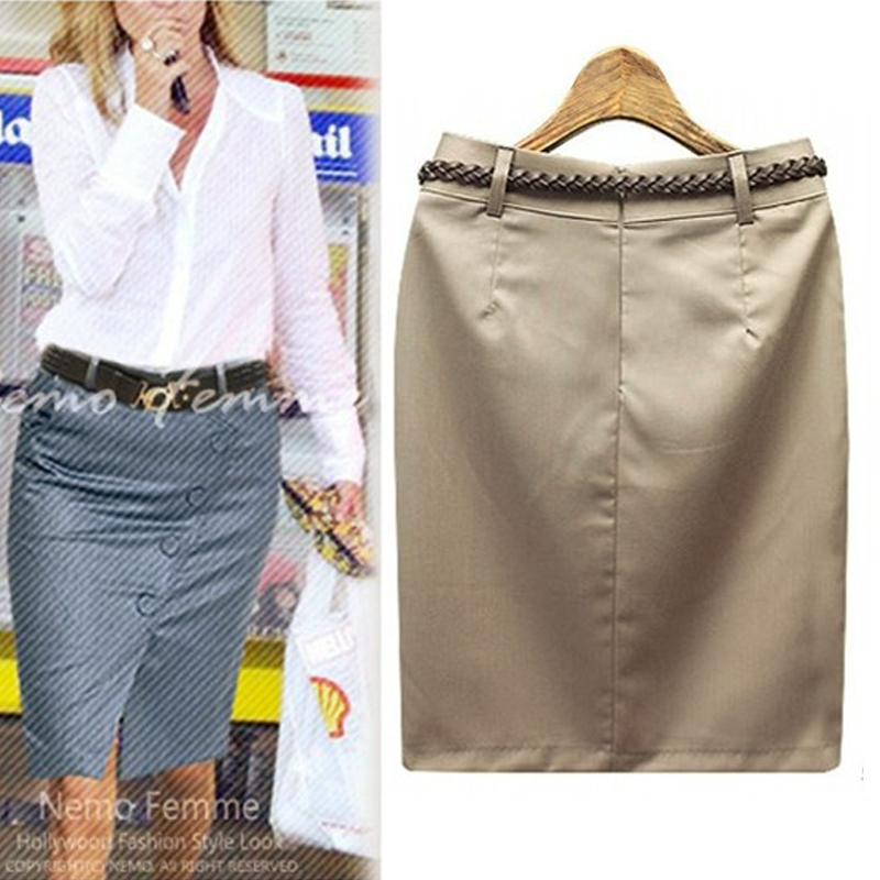 Women's Button Split Hem High  - Women Formal Wear With Skirt ulasan dan harga