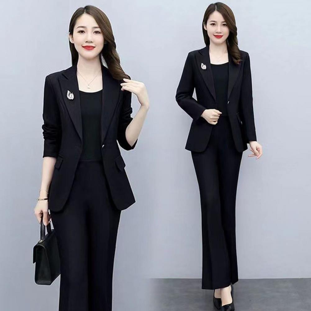 2 Pcs/Set Lady Formal Coat Pan - Women Formal Wear Pants ulasan dan harga