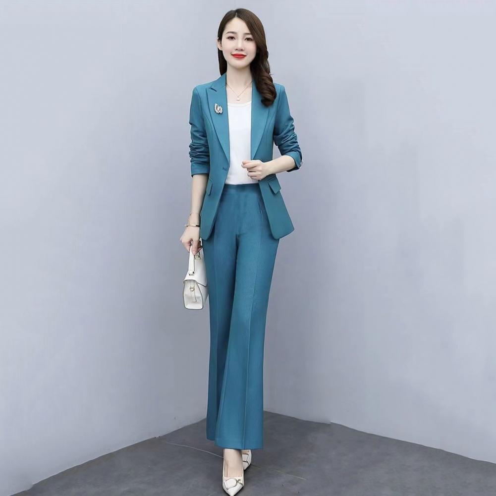 2 Pcs/Set Lady Formal Coat Pan - Women Formal Wear Pants ulasan dan harga