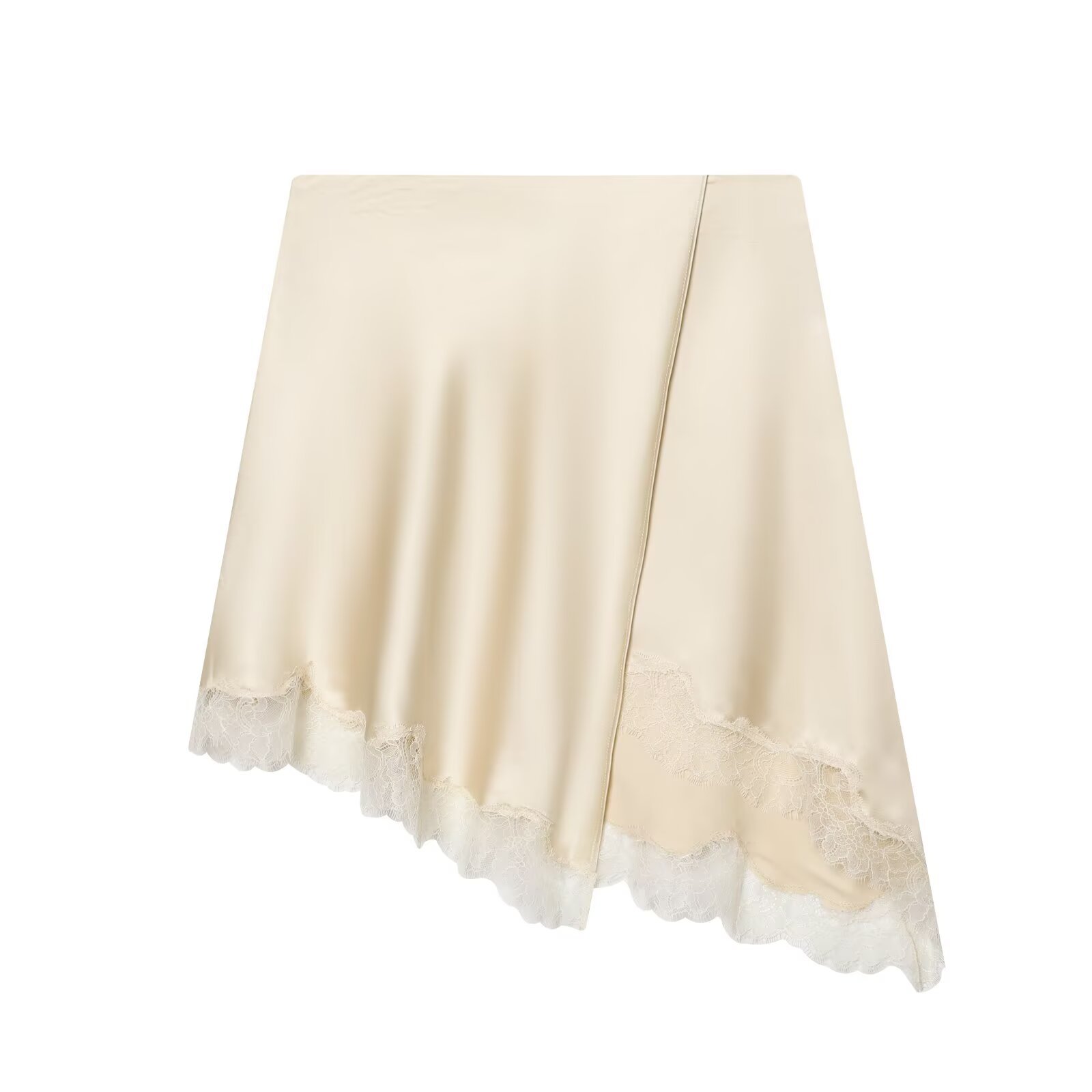 Women's Elegant Satin Lace Hem - Women Formal Wear With Skirt ulasan dan harga