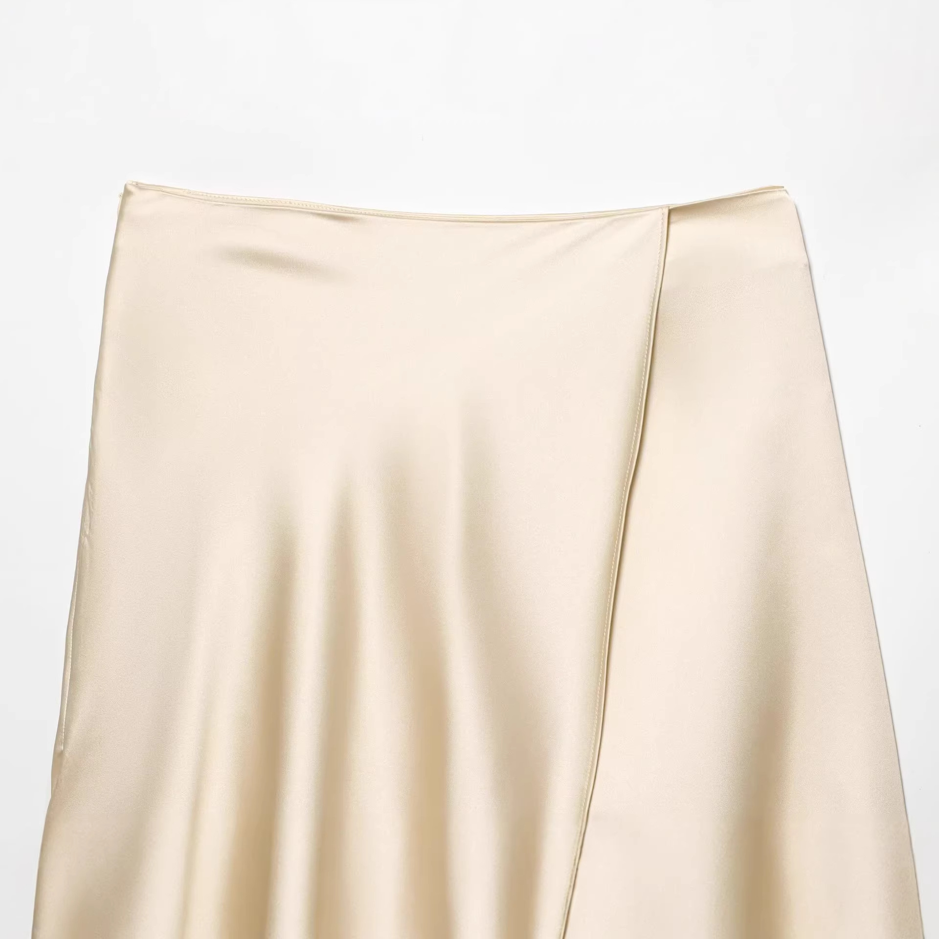 Women's Elegant Satin Lace Hem - Women Formal Wear With Skirt ulasan dan harga